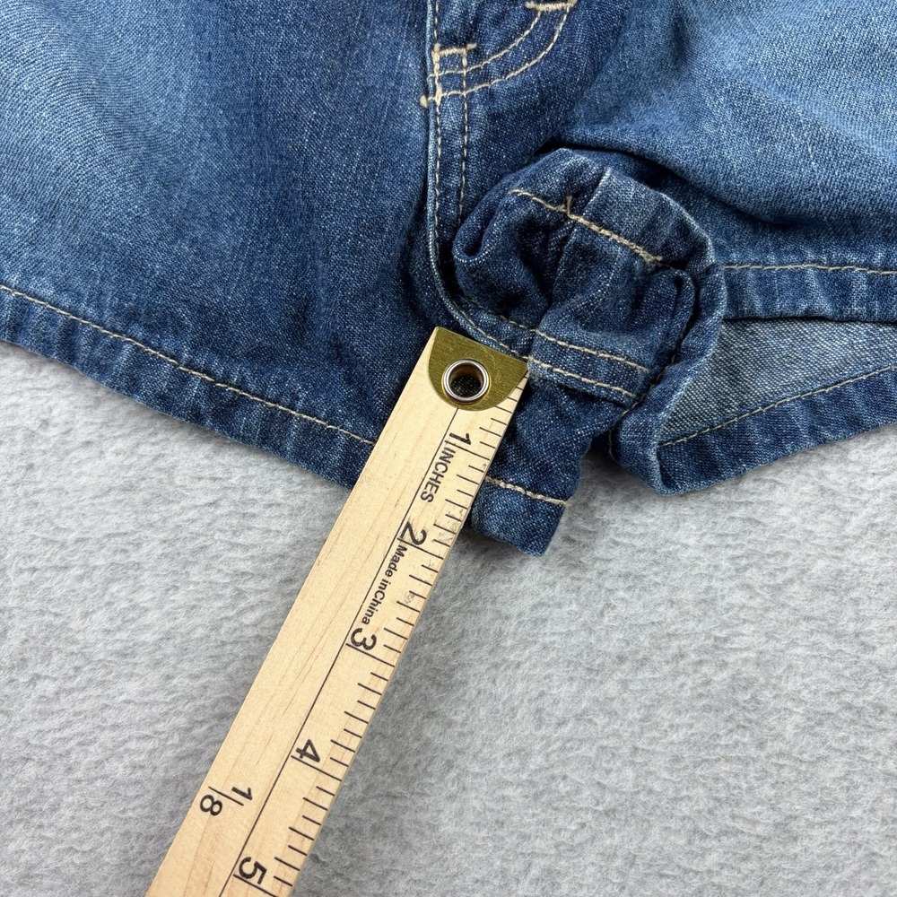Blue Asphalt Shorts Womens 7 Dark Blue Denim‎ Low Rise Mini Y2K Beach Booty 2" - Picture 8 of 8